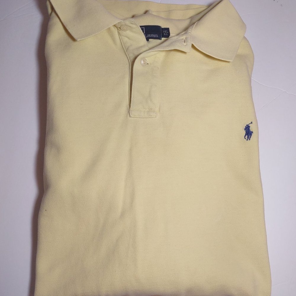 Polo Ralph Lauren Mens Big 2XL XXL Short Sleeve Yellow Shirt